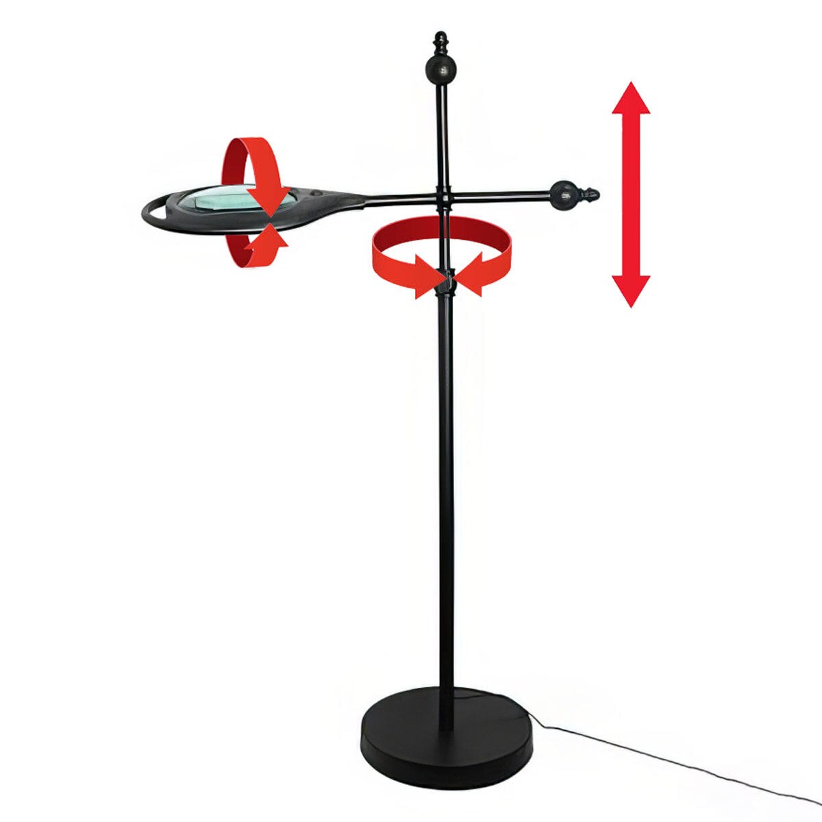 LED Floor Lamp W/4D Magnifier