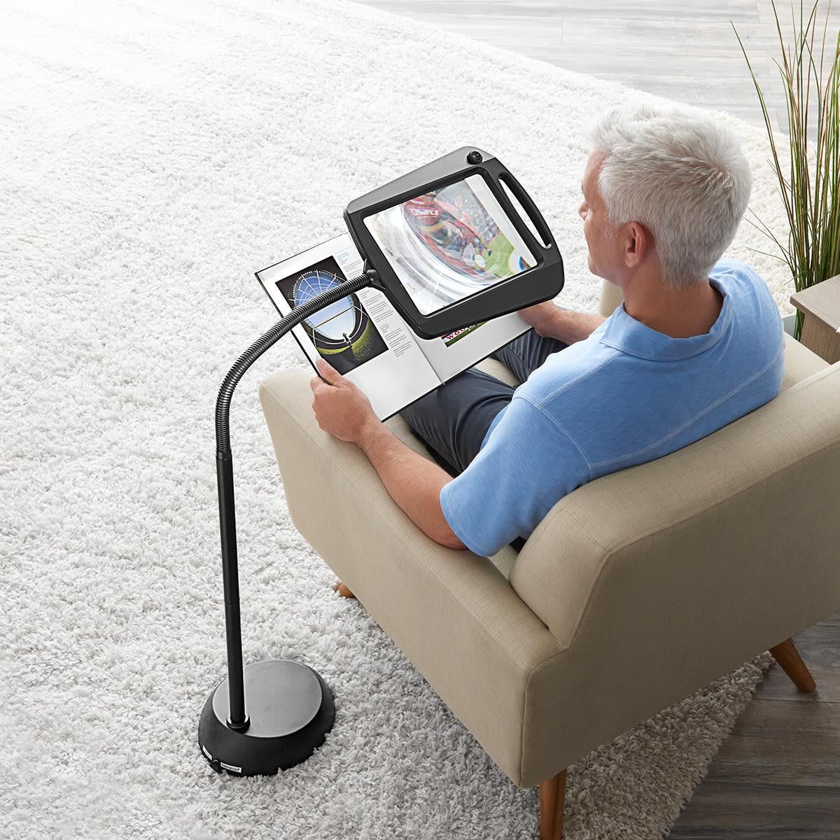 LED Floor Lamp w/2.5x Magnifier